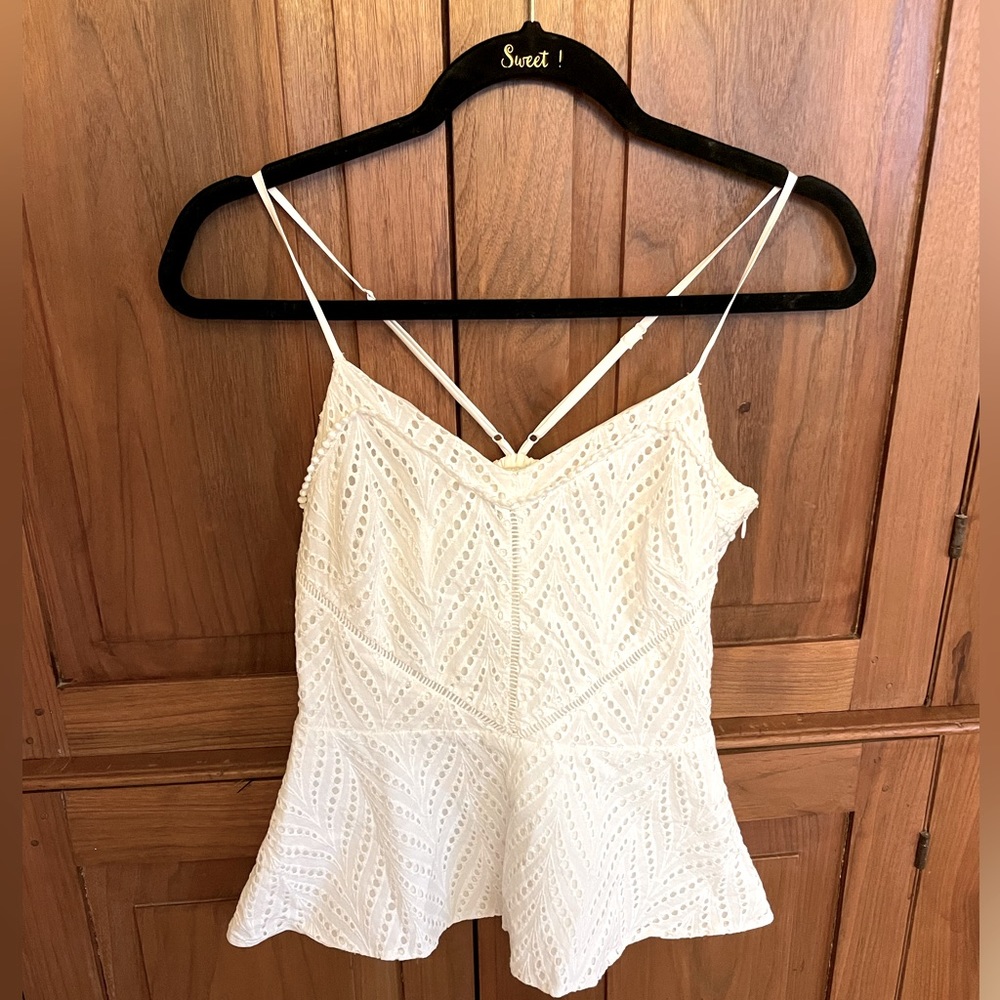 White House Black Market Top- white